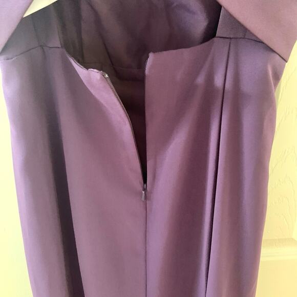 White by Vera Wang Bridesmaid or Formal Dress in Purple Plum Crepe - Picture 5 of 13